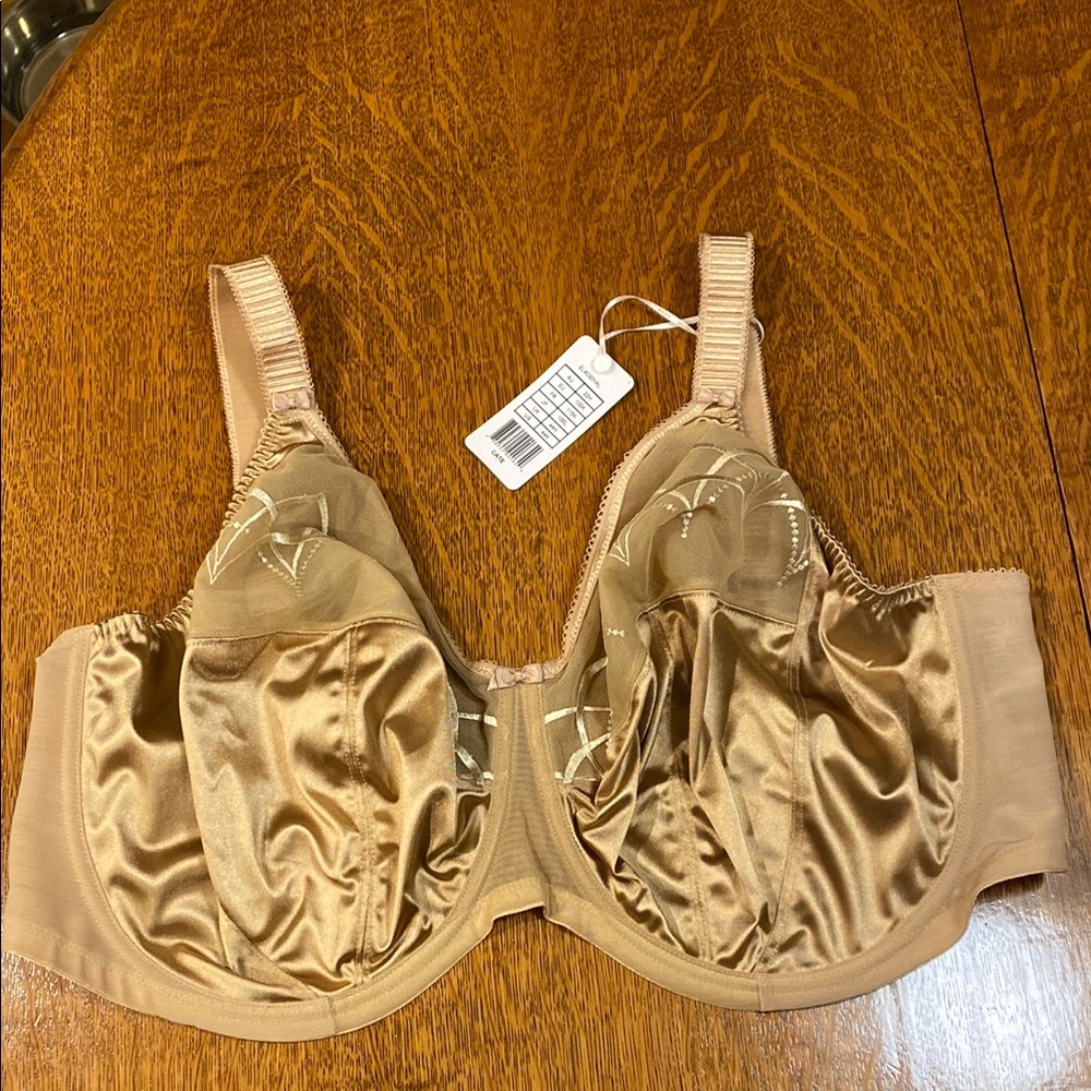 NWT 44K 44H Elomi Cate Underwire Nude Full-Coverage Bra with Lace New